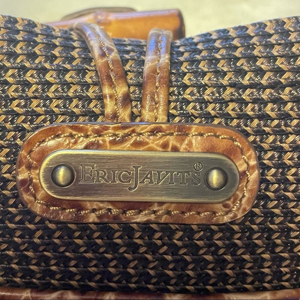 Eric Javitz Crocodile Patterned Leather Trim Shou… - image 3